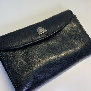 Vintage Maître Black Pebbled Leather Trifold Wallet – Made in Germany